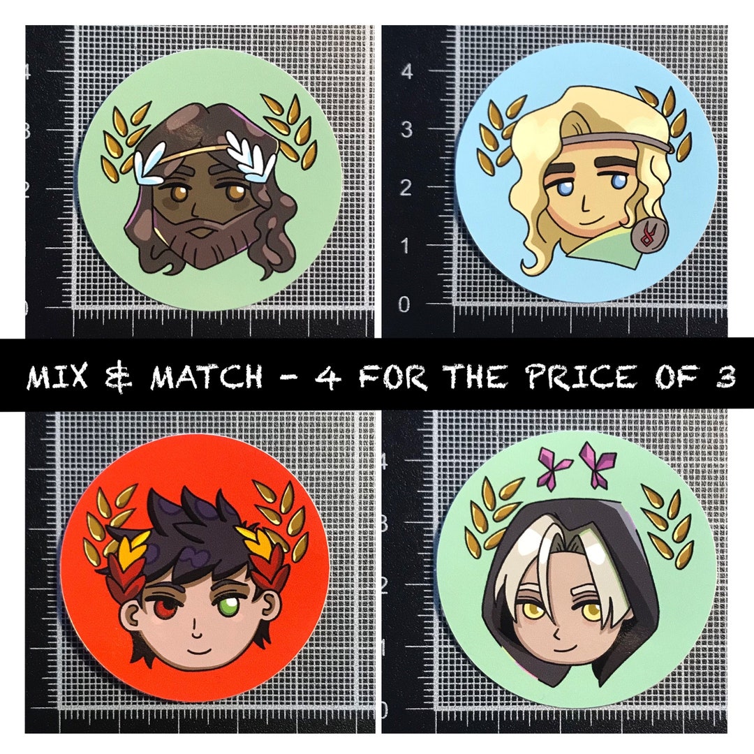 Mix & Match Hades Game Unofficial Character Stickers 4 Stickers for the