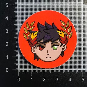 Hades Game Unofficial Character Stickers 45mm diameter vinyl sticker Zagreus