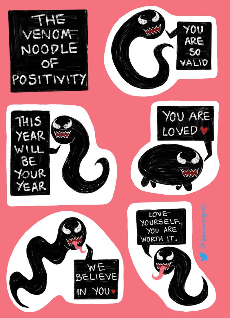 Mix /& Match Venom Noodle Stickers Venom Movie Veddie 5 stickers for the price of 4! Symbrock