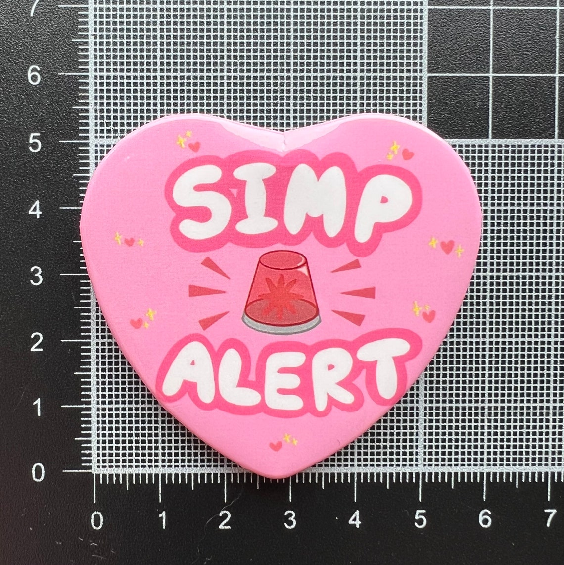 Simp Alert , Heart Shaped Badge - Etsy