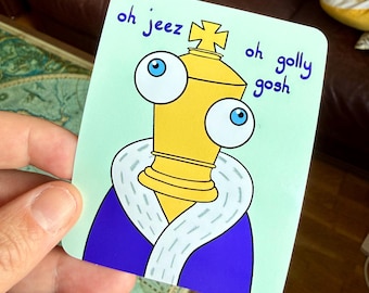 oh jeez oh golly gosh , Kinger 90mm Vinyl Sticker , The Amazing Digital Circus