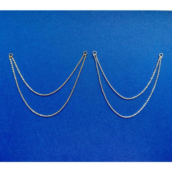 Collar Pin Chain , in Gold or Silver , Compatible with ANY Pins , Accessory for Lapel Pins