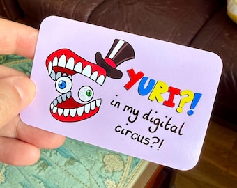 Yuri in my Digital Circus , Caine 90mm Vinyl Sticker , The Amazing Digital Circus