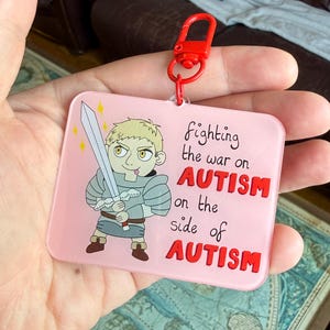Autism Warrior Laios DM , DOUBLE Sided Acrylic Keychain