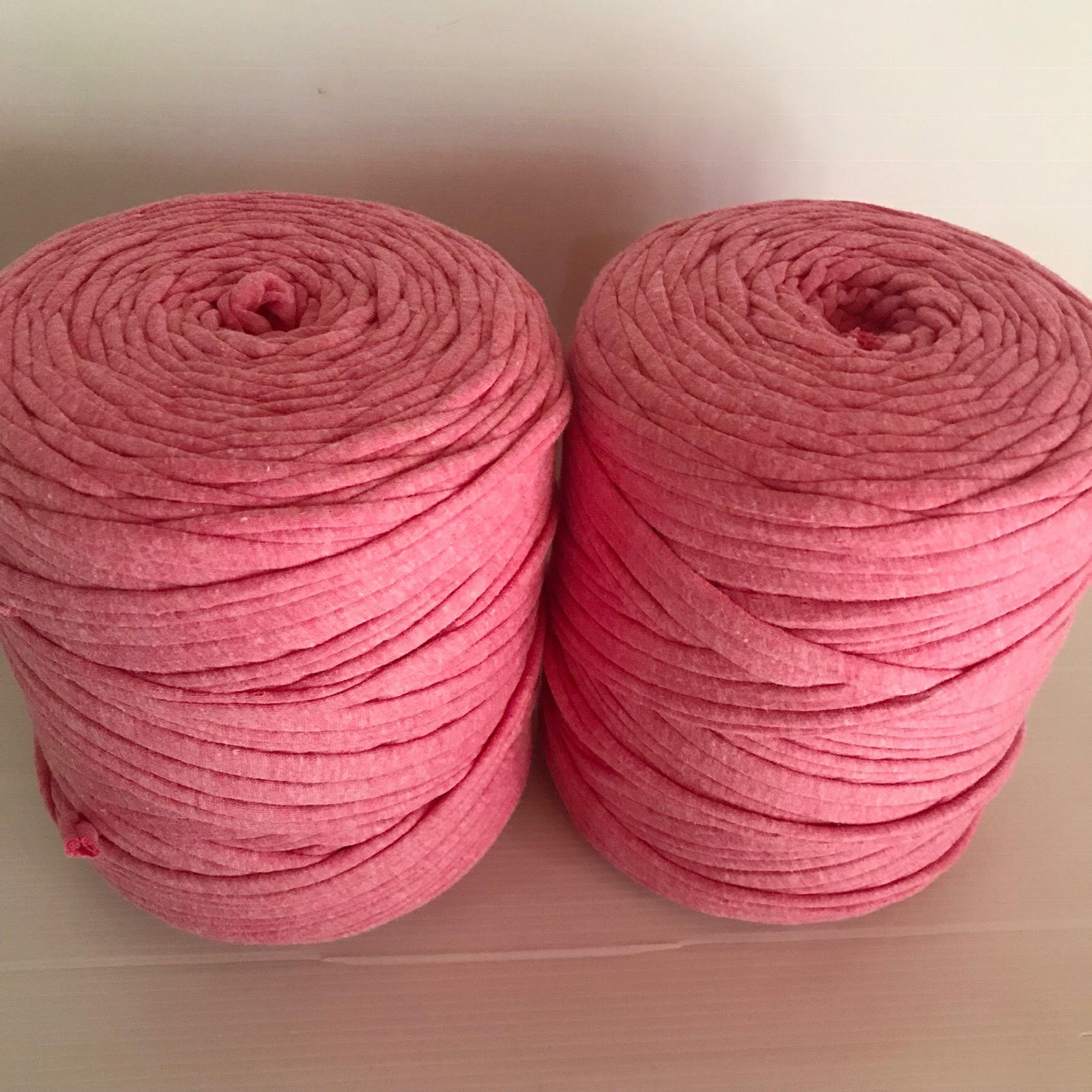 Dark Pink Tshirt Yarn Pink Tshirt Yarn Recycled Cotton Etsy UK