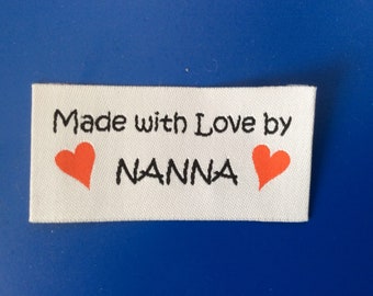 5 Woven NANNA Labels