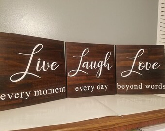 Live Laugh Love Sign Etsy
