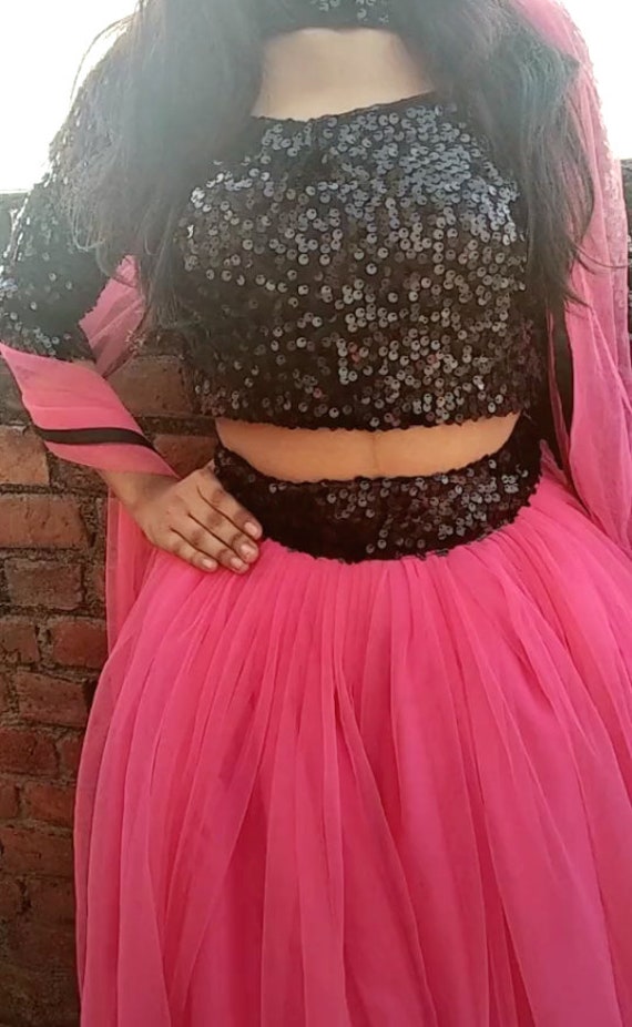 Sequin fabric lehenga Clearance
