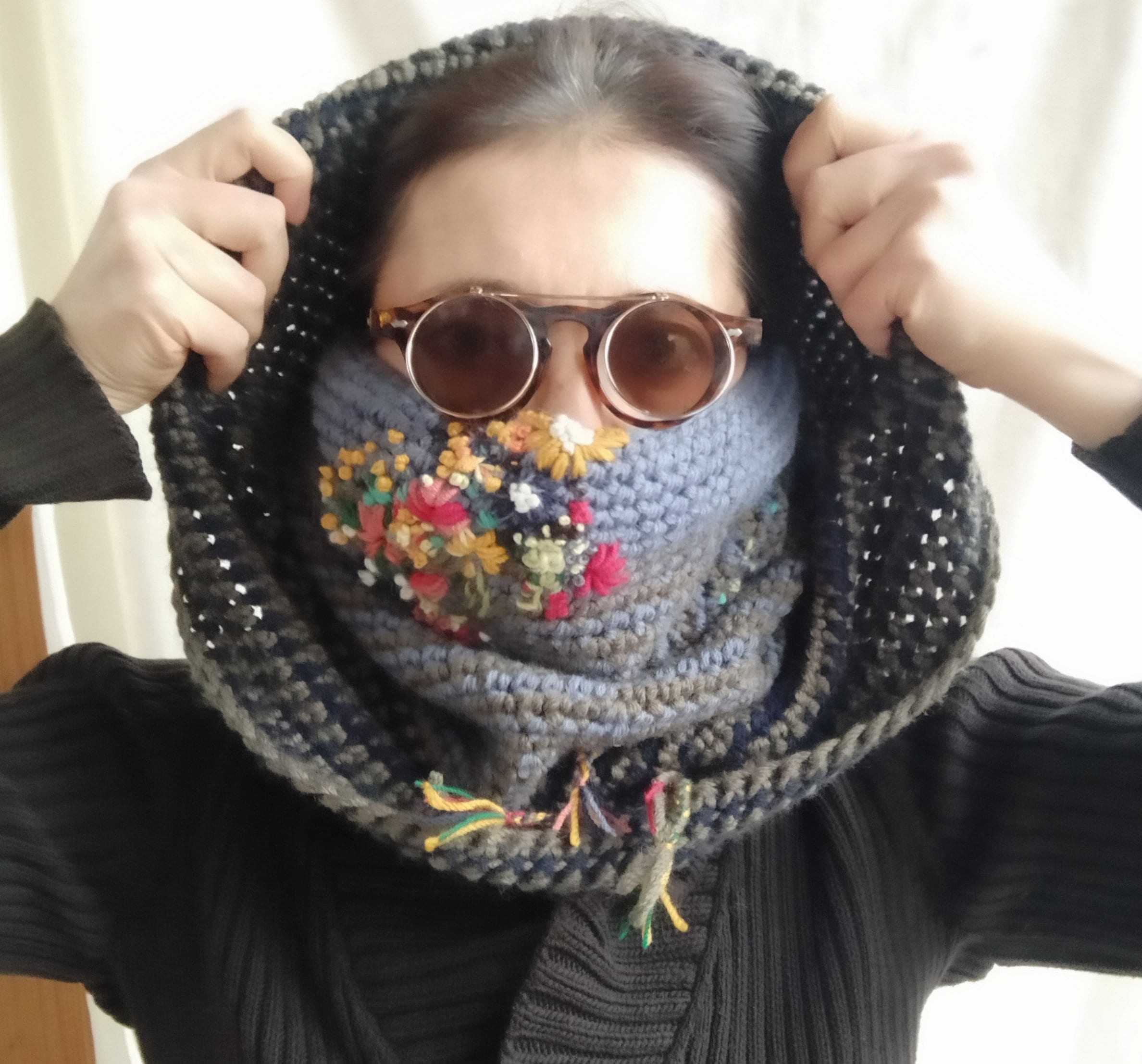 Scarf face mask pattern neck gaiter scarf hood snood Etsy
