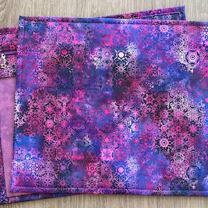 Project bag for cross stitch, needlepoint, embroidery, vinyl front storage bag, organizer
