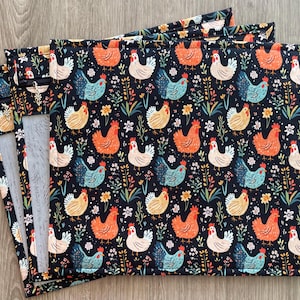 Project bag for cross stitch, needlepoint, embroidery, vinyl front storage bag, organizer