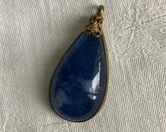 Vintage Blue Glass Pendant