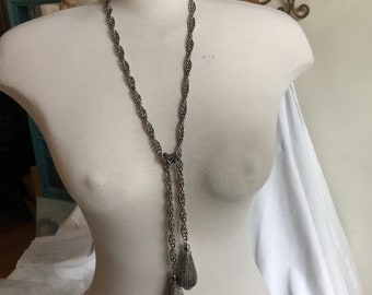 Vintage 1970's Demi Parure, Lariat Necklace/Belt, Earrings & Bracelet
