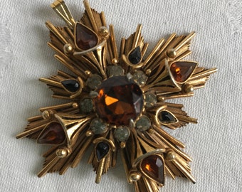 Vintage 1950's Florenza Maltese Cross Pendant