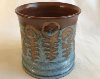 Vintage Mid-Century Modern Studio Pottery Pot by Judith Wilkins