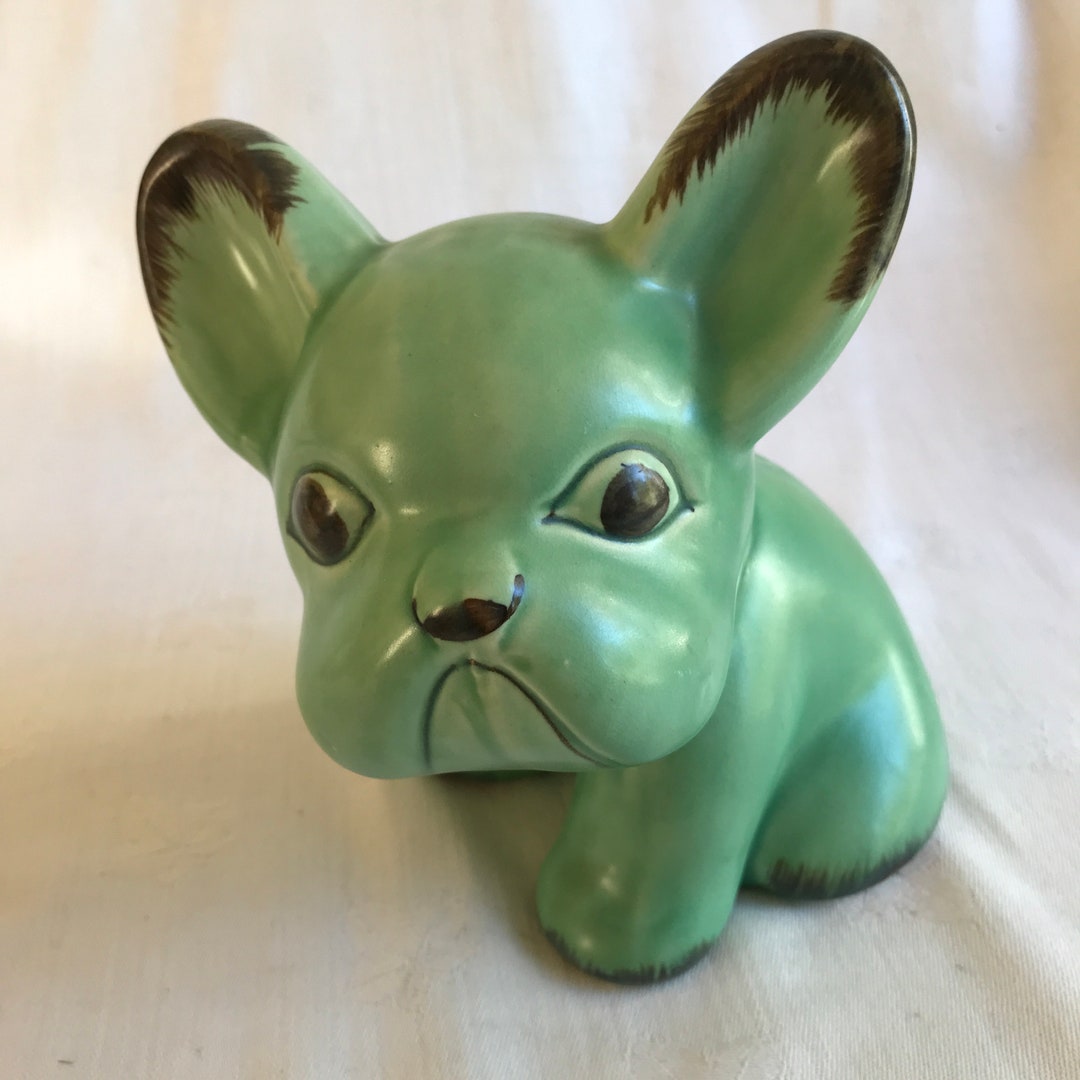 Vintage 1930's Green Byngo French Bulldog by Denby Etsy