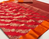 Vintage Heavy Soft Silk Weaving Saree Bridal Wear Gift Occasional Wear Party Wedding Sari Used Fabric Heavy Silk Beautiful Saree For Women 39 s