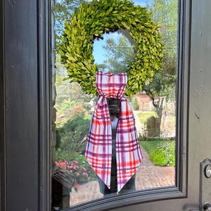 Wreath Sash “Fall Orange Plaid”