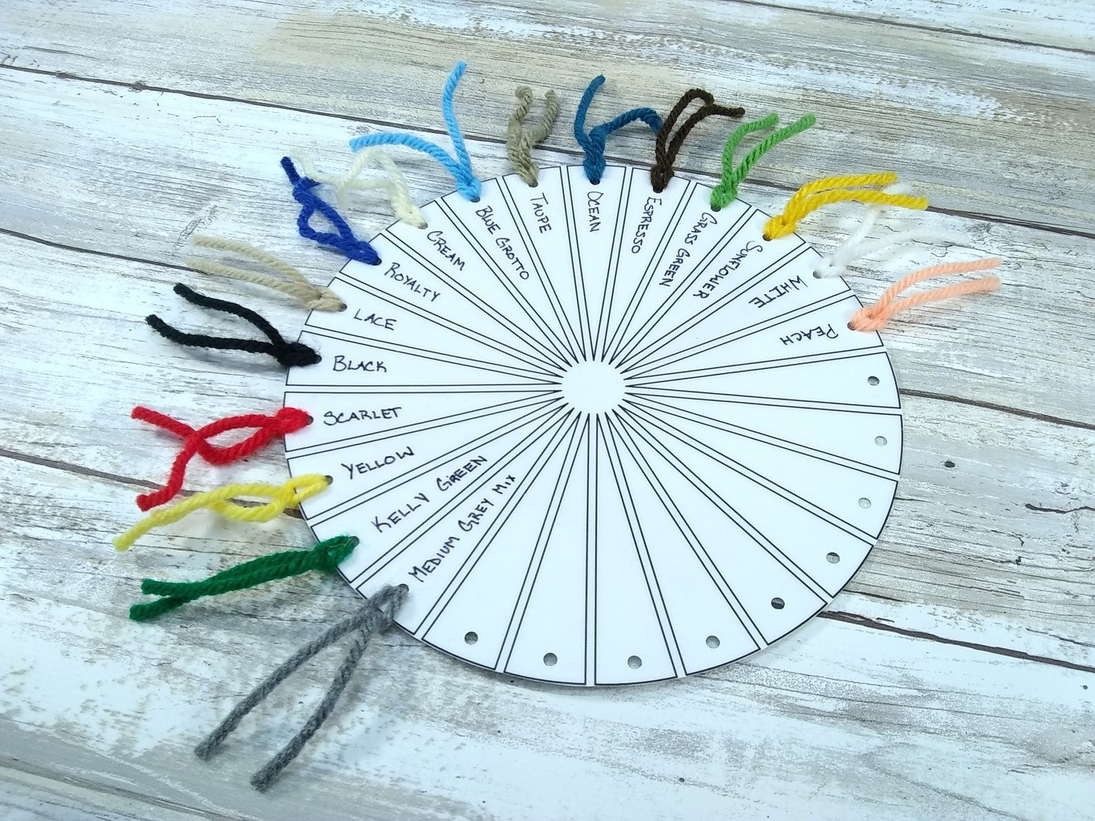 Buy Printable Color Wheel Yarn Organizer Online in India Etsy