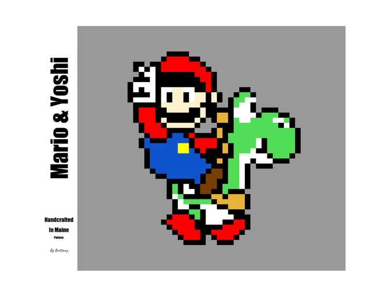 Mario & Yoshi C2C Crochet Blanket Graphgan Pattern - Etsy