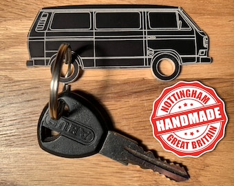 Volkswagen Type 25 Wedge Camper Van Matte Black Anodised Aluminium Car Keyring