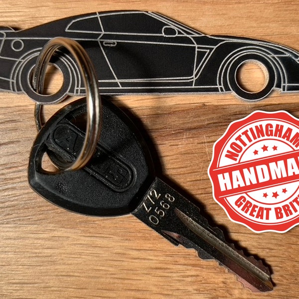 Nissan GTR Matte Black Anodised Aluminium Car Keyring