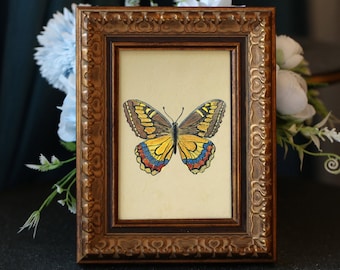Original Hand Painted Sparkly Butterfly Art,Framed Small Painting,gift