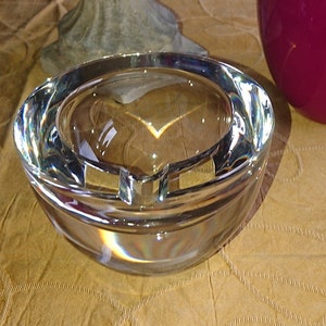 Cinzeiro de cristal Sèvres fabricado na França anos 70 / Cinzeiro / cristal / Decoração de sala / Colecionador / Fabricante francês de cristal