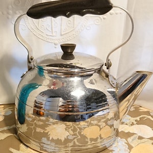 Bouillloire MENESA argent France cuivre chromé 50'S / Art de la table / décoration cuisine rétro / Bouilloire cuivre Chromé Vintage 3 litres