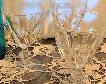 Gray Smoked Glass Stemware  Set of Tulip wine glasses  Swedish Modern Wine Glasses  Free Priority Shipping in USA