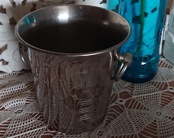 Degrenne France 80&#39;s Ice Bucket / Silverware / Living Room Decoration / Tableware / Silver Metal / Vintage / Collector&#39;s Ice Bucket
