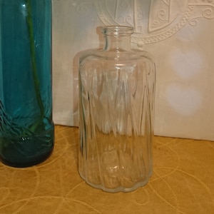 Parfümflasche Duft CRISTAL Frankreich 30er Jahre / shabby Schlafzimmer Badezimmer Dekoration / große leere Jugendstil Parfümflasche