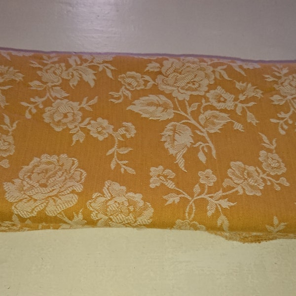 TISSU couture tapissier ameublement Toile matelas 1940 Tissu France / decoration / Loisirs créatifs  / crabooking / coloris jaune