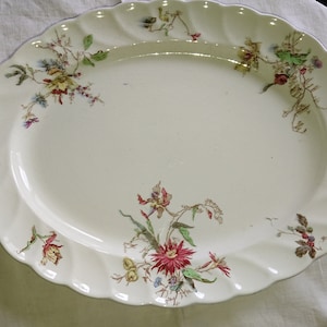 Dish &quot;Le CONNAUGHT&quot; English Earthenware 1920 / Tableware / Shabby decoration / Fish dish from the Luxury London Hotel &quot;Le CONNAUGHT&quot;