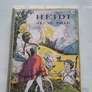 Heidi Children&#39;s Books Flammarion Library France 1950 / children&#39;s book collection &quot;Heidi young girl&quot; ideal gift 7/10 years old