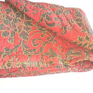Boutis Plaid Provence Bedspread France XIX shabby bedroom decoration large Boutis hand-stitched reversible cotton with wool padding handmade