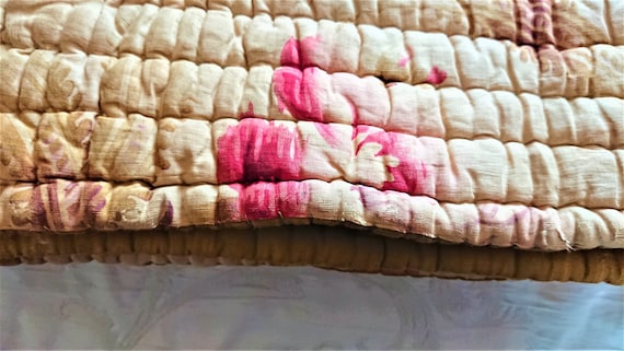 Dessus De Lit Patchwork Fait Main - Boutis Piqué Coton - 196x210 Cm - 2 Places