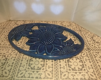 Dessous de plat LAVANDE en fonte brun antique - Provence Arômes