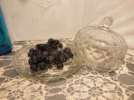 Plateau de service cloche pour fromage ou fruits en verre Biot France - En vente sur France