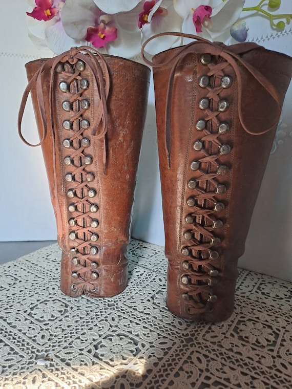 Leather Leg Warmers for Men and Women 1900 France / V… Gem