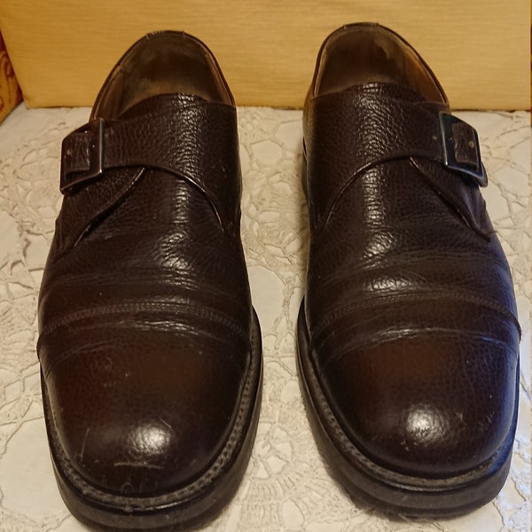 Chaussure Derby MASCARO cuir 90'S France / Luxe / Accessoire de Mode Homme / Derby tout cuir coloris marron foncé T41