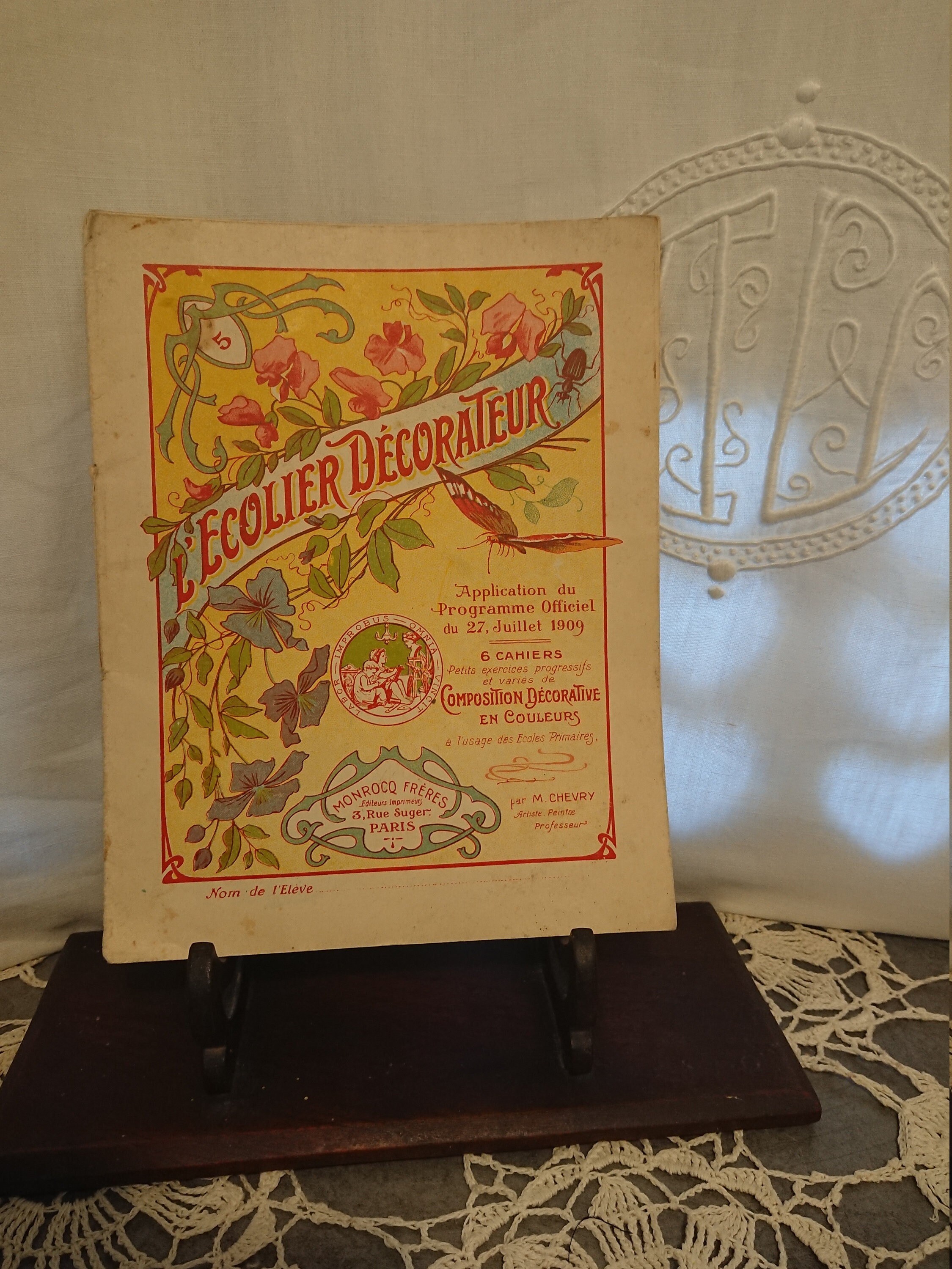 Leaflet Book Edition Monrocq France 1909 / Art Nouveau / Collector