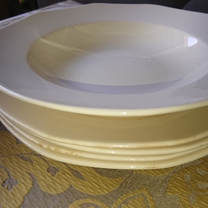 VILLEROY and BOCH Saar-Basin porcelain plates 1900 / Tableware / Kitchen decoration / SET of 4 flat plates and 1 soup plate "Mettlach"