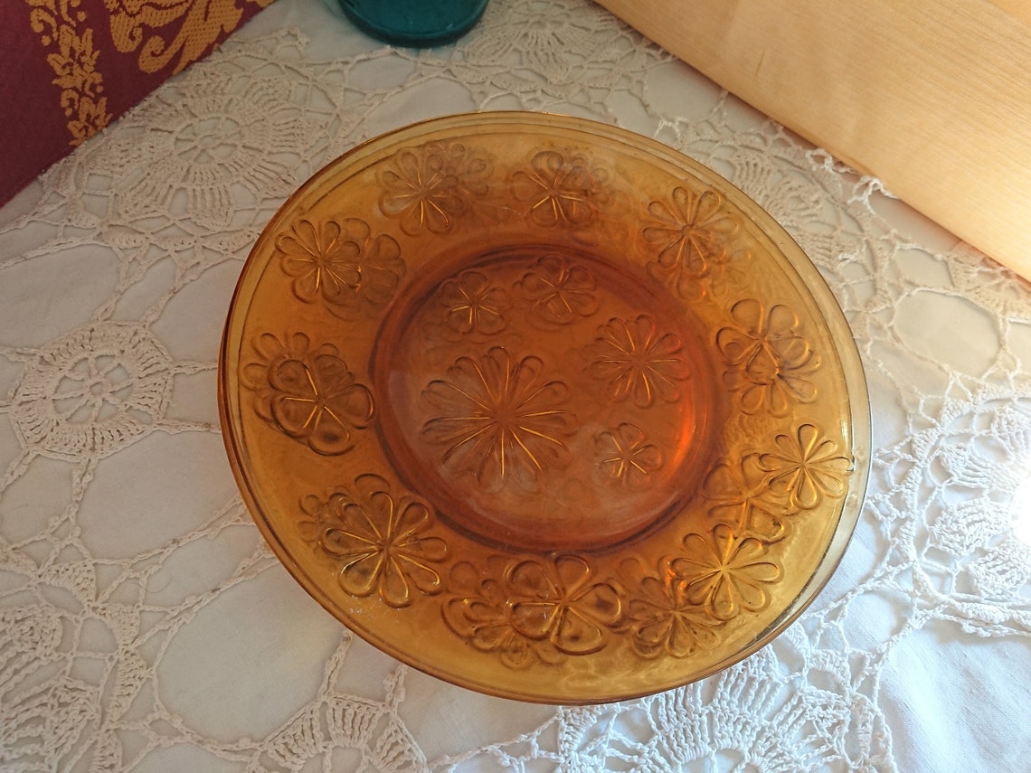 VERECO Plates Amber Glass 50'S / Art of the table / Etsy