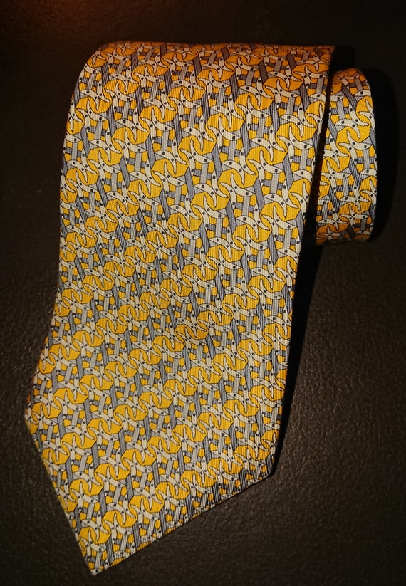 Hermes Haute Couture Tie France 70'S / Retro chic… - image 1