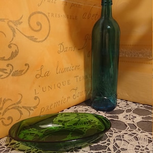 Service de table vereco vintage Vert Verre