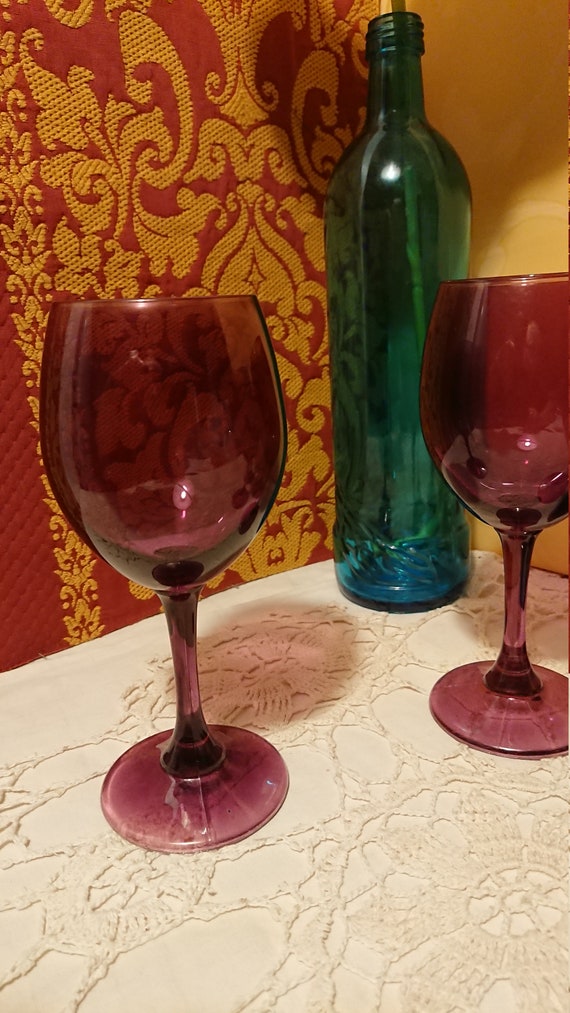 7 verres à vin rouge en cristal vintage - Art de la Table