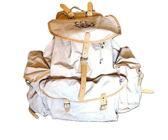 Joli sac à dos vintage LAFUMA en toile avec armature / Sty 36,99