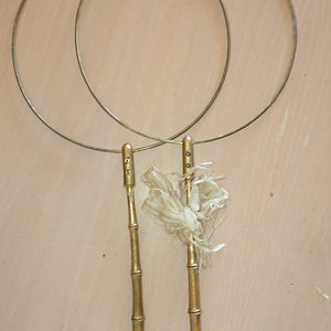 Sichtschutz Fächerschirm XVIII seltenes Rush Frankreich Sammlerstück Edwardianischer Sammler Handfächer Lot von 2 goldenen Rush Hoops