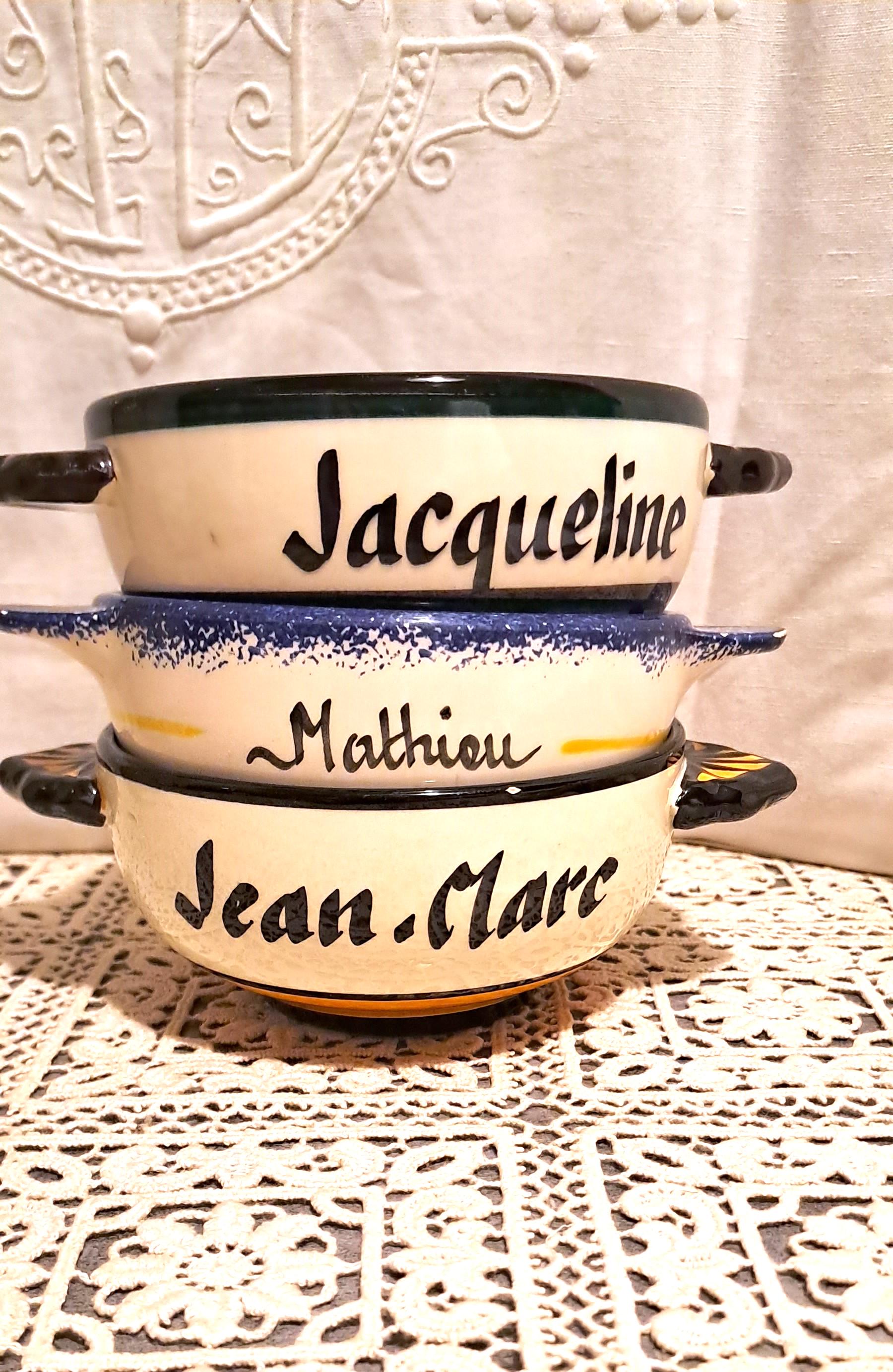 Breton Bowl First Name Earthenware Brittany France 70'S / Art